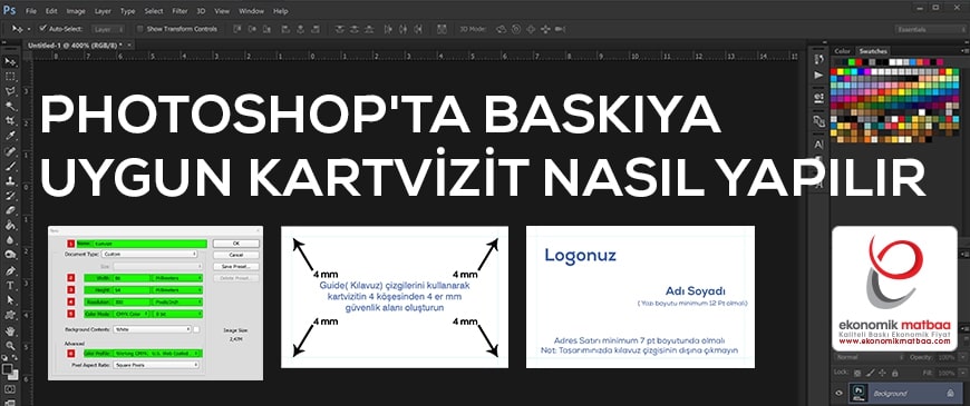 Photoshop'ta Baskıya Uygun Kartvizit Nasıl Yapılır