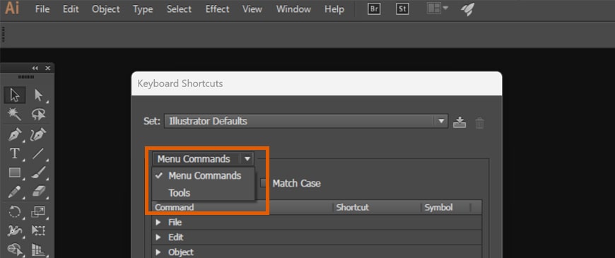 Illustrator Araclar-Menu Komut