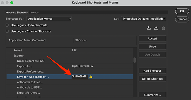 Photoshop Kılavye Kısayolları Değiştir