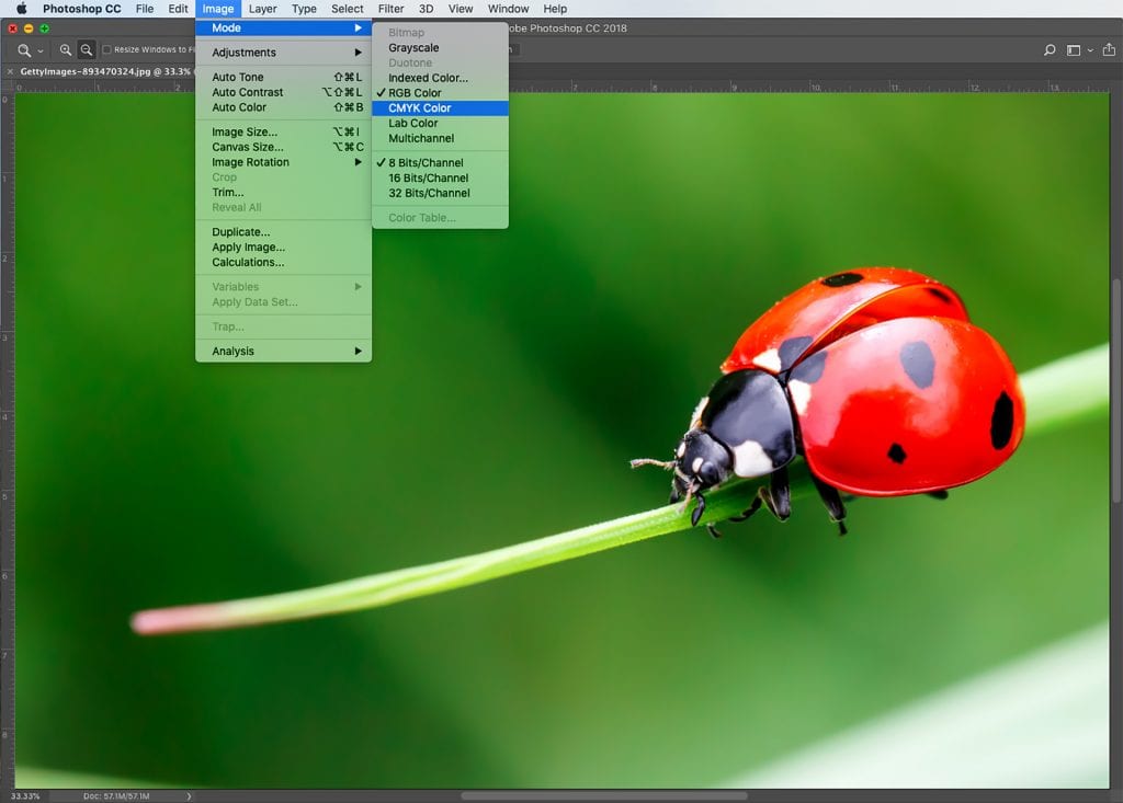 Adobe Photoshop'ta CMYK dönüştürme işlemi