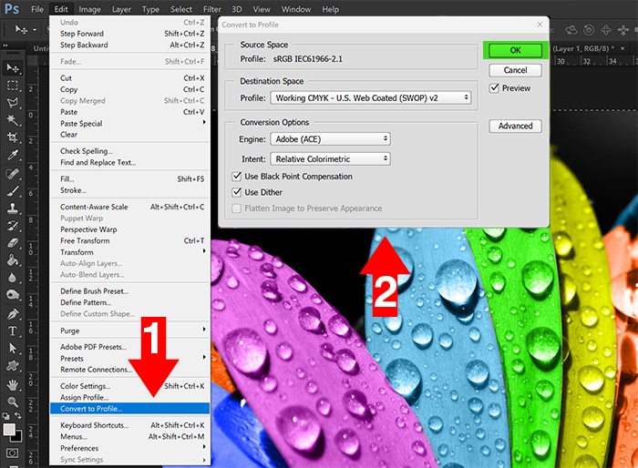Photoshop Rgbden Cmykye dönüştürme gelişmiş yol